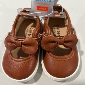 Carter's Tan Bow Mary Jane Dress Shoes for Kids